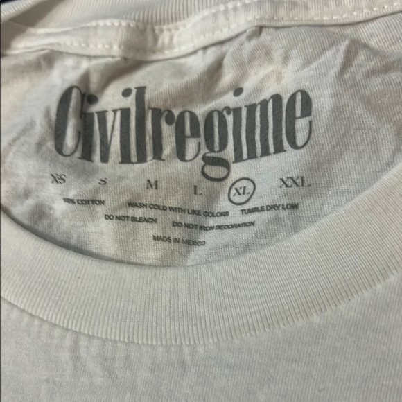Civil Regime White Tee - Picture 3 of 6
